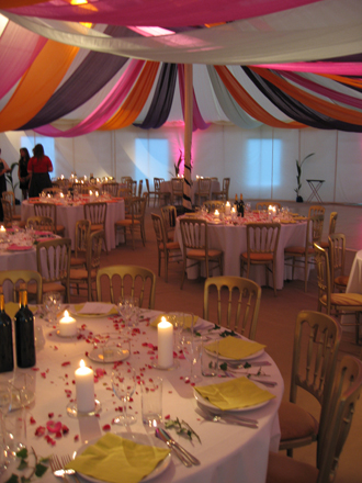 Wedding marquee with indian theme