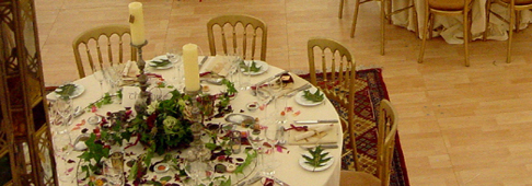 Marquee interior and table dressing detail